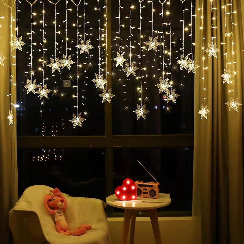 Catena di Luci LED con Fiocchi di Neve | Interno & Esterno