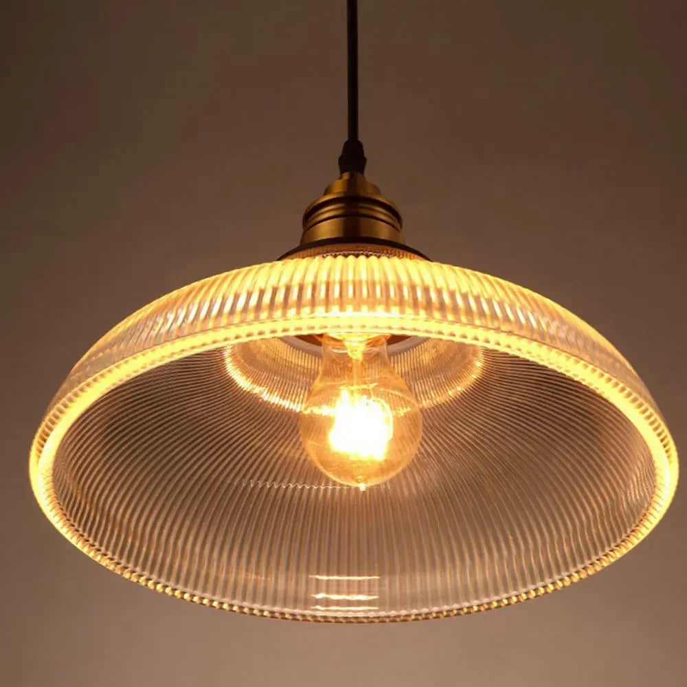 Lampade a sospensione in vetro vintage in stile industriale – Lampade da soffitto retrò per sala da pranzo o soggiorno