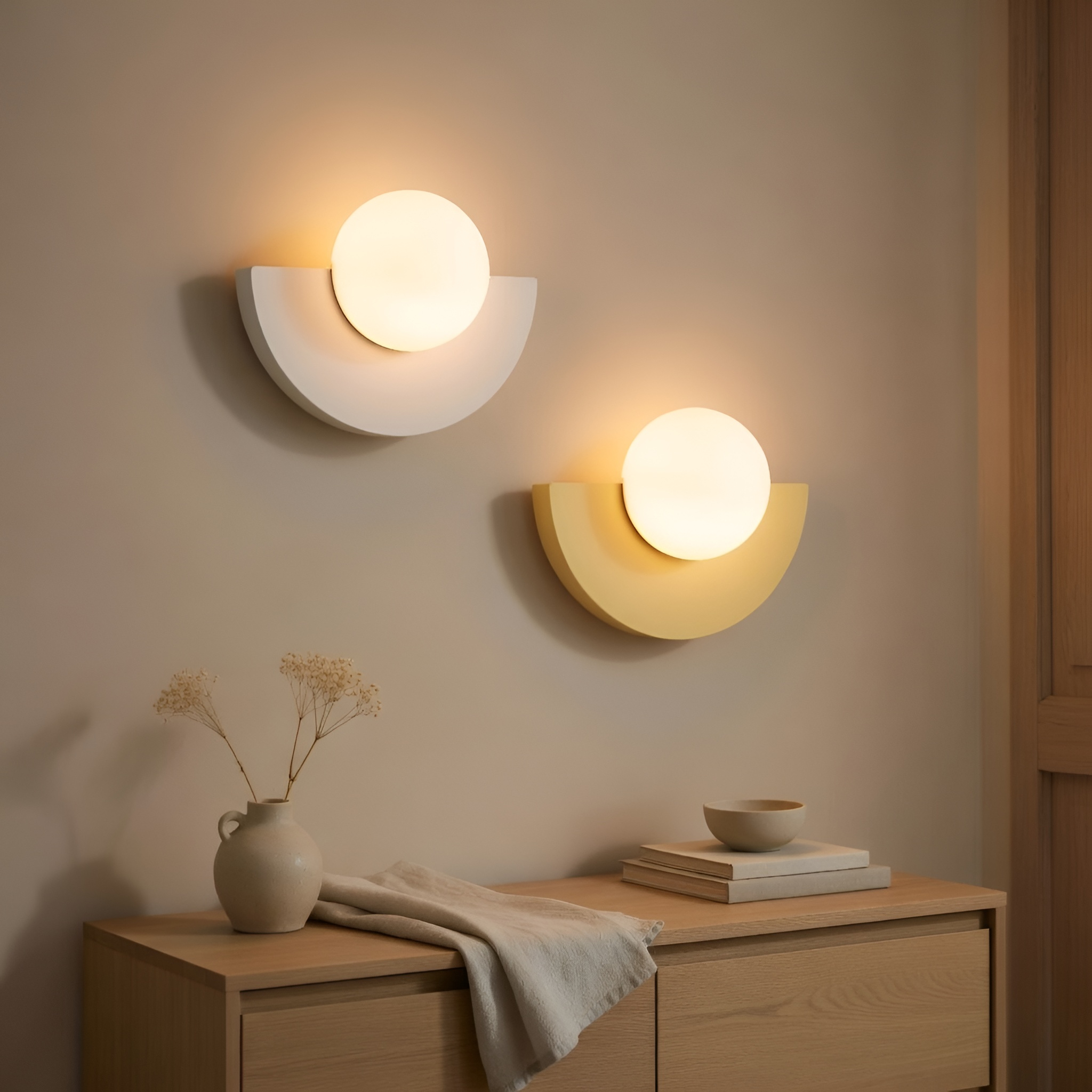 Deven - Lampada da parete LED a sfera in vetro in stile nordico
