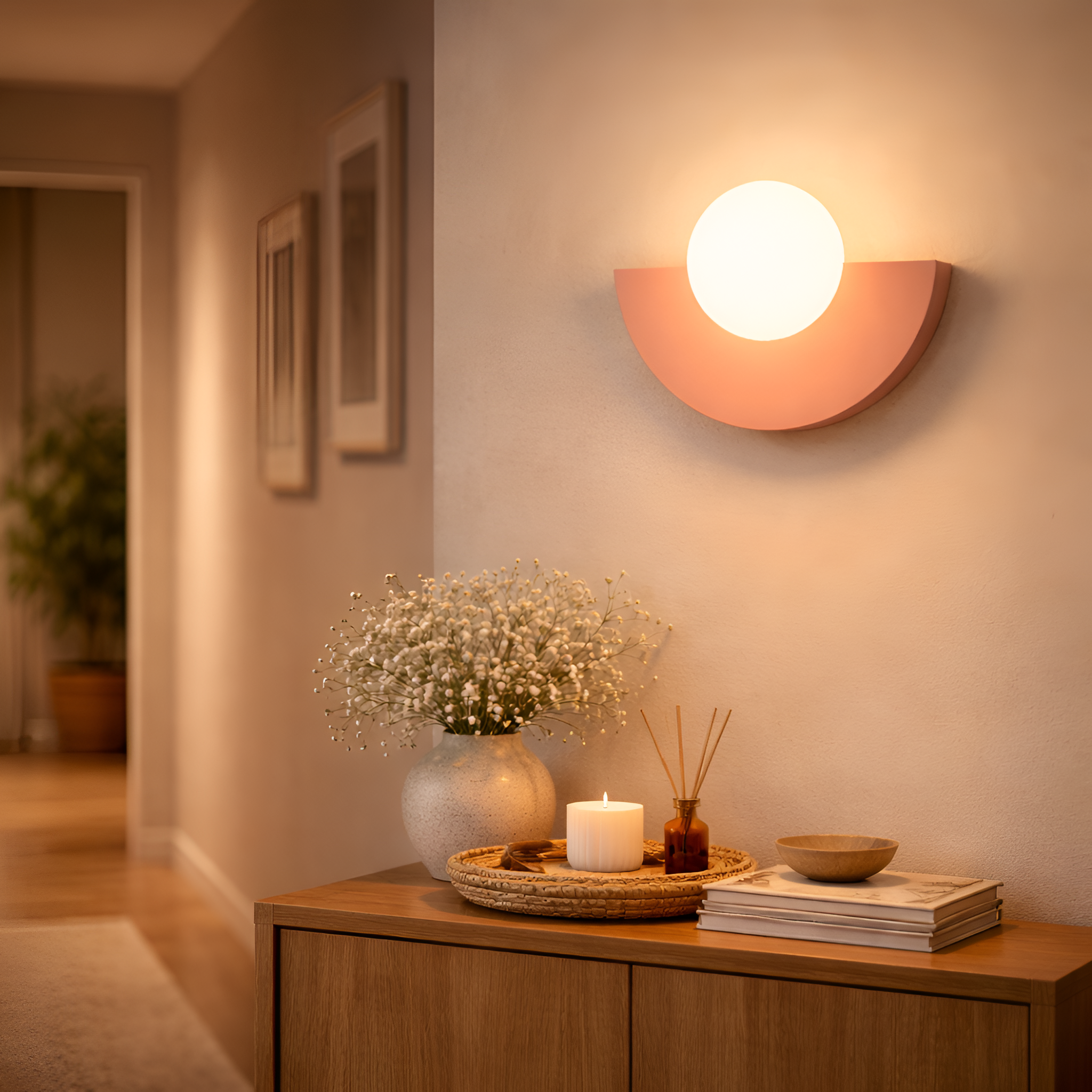 Deven - Lampada da parete LED a sfera in vetro in stile nordico