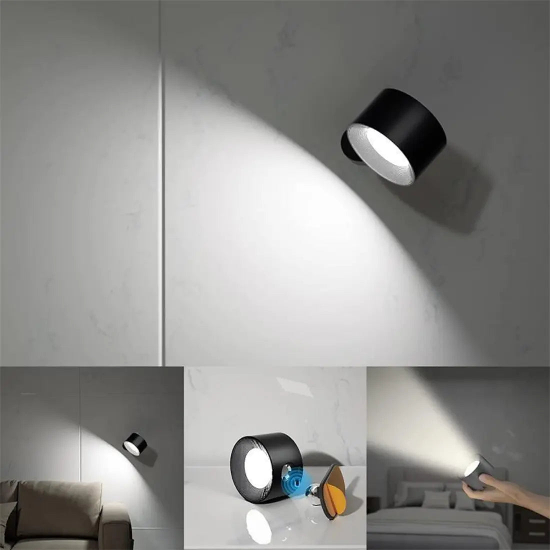 Skanto | Lampada da Parete Ricaricabile Senza Fili 360°