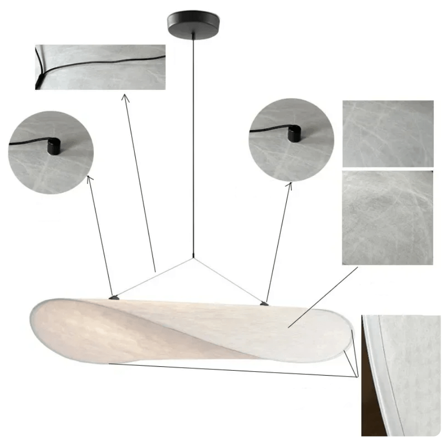 EleganceLoom - Lampada a sospensione in seta - Design moderno - Chic e sofisticato