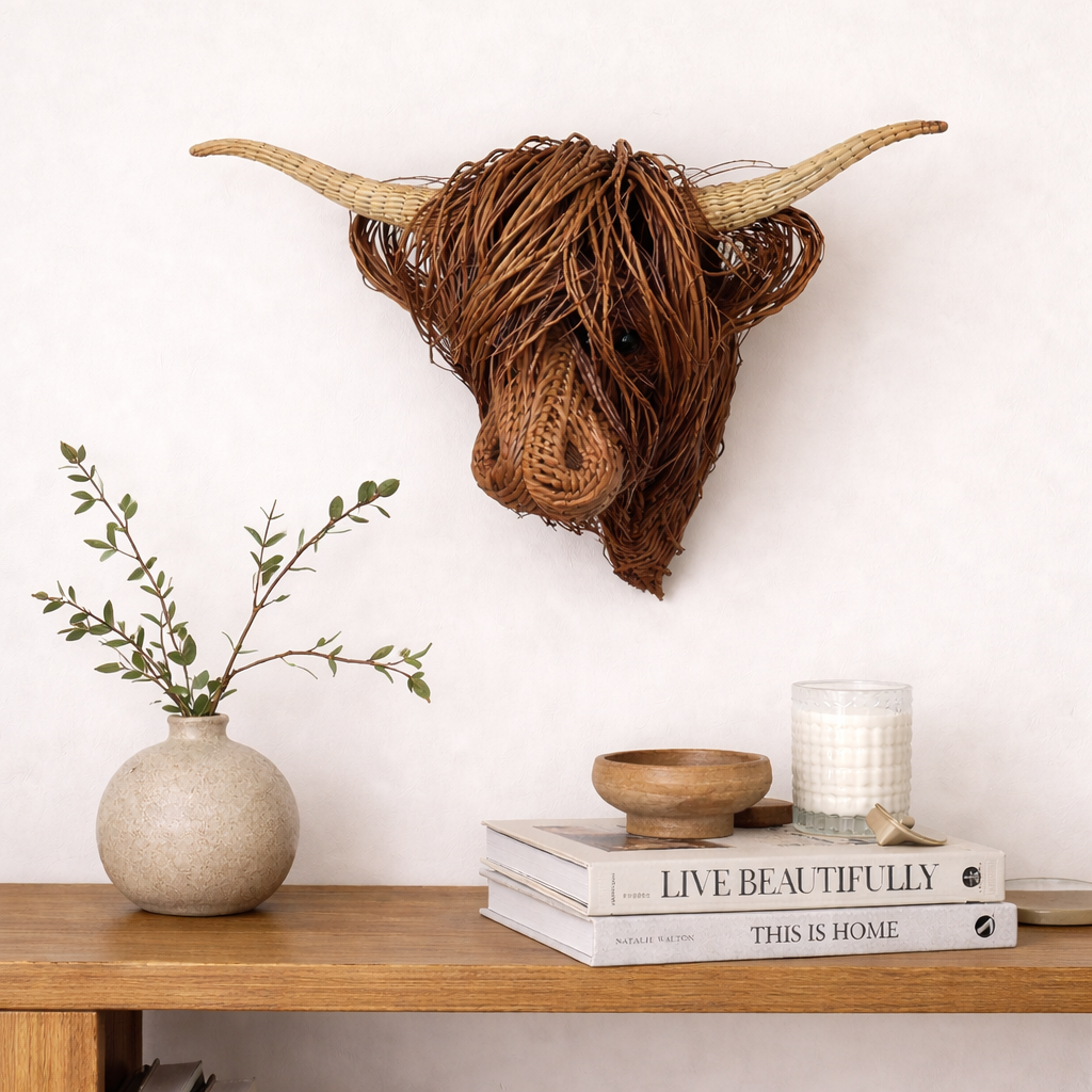 Scultura da Parete di Mucca – Bowie