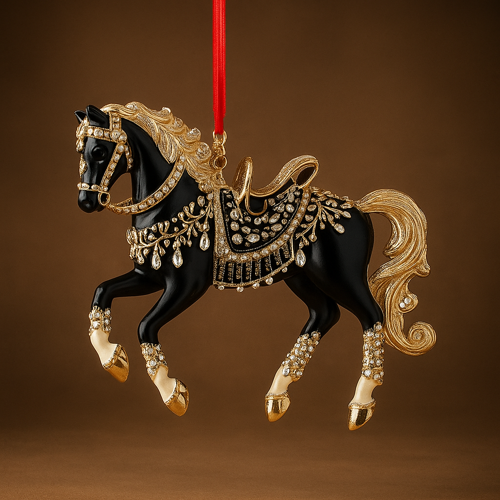 Skanto | Decorazione Natalizia Cavallo Acrilico Strass Appeso