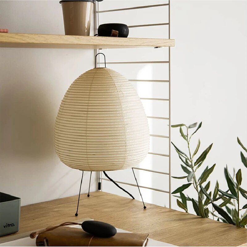 Lampada da Tavolo a Lanterne di Carta Giapponese