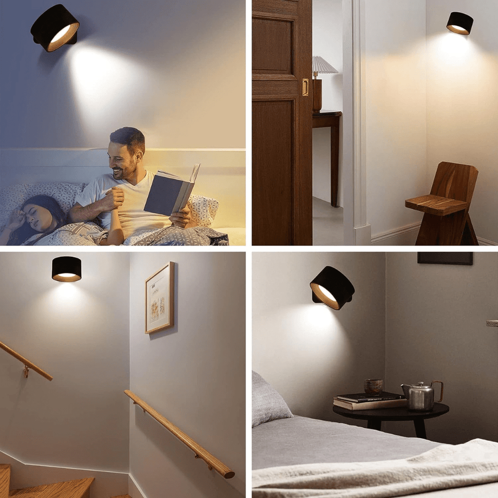 FlexiLamp – Luce da Parete LED Ricaricabile Wireless 360° per Interni ed Esterni
