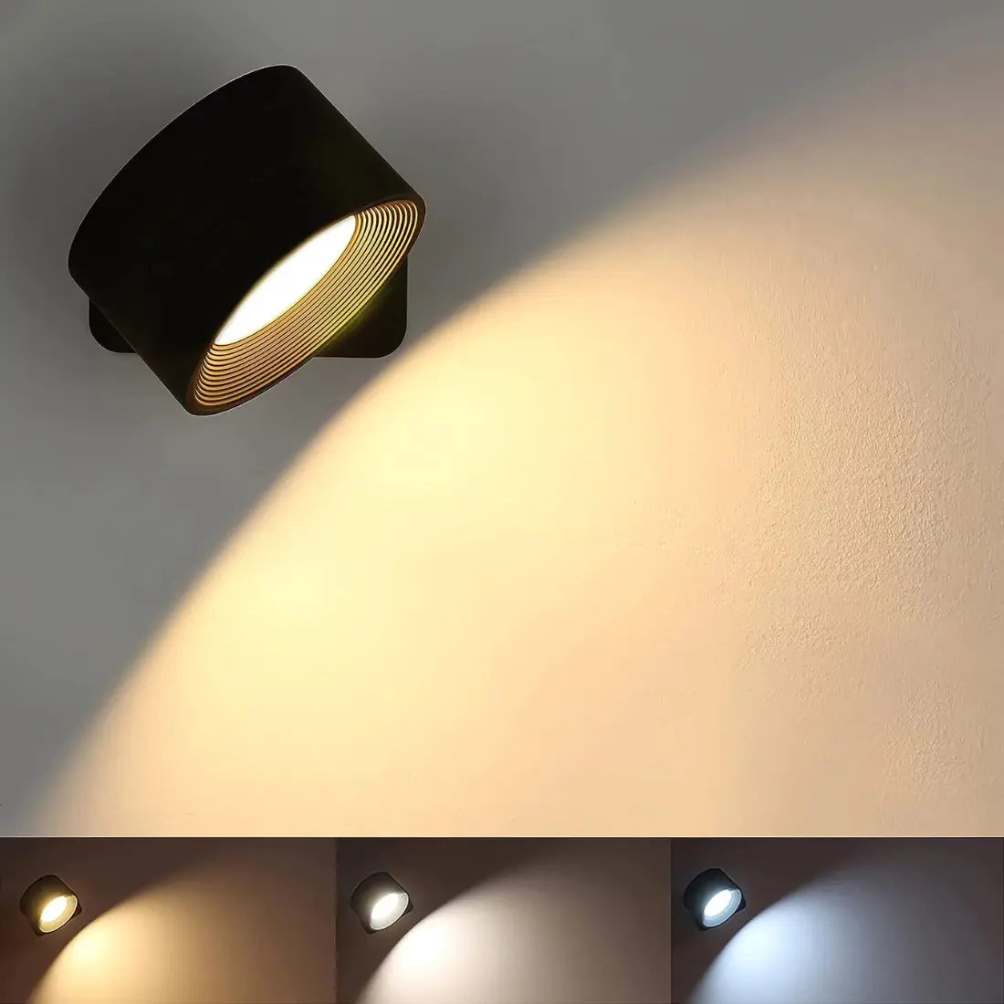 Skanto | Lampada da Parete Ricaricabile Senza Fili 360°