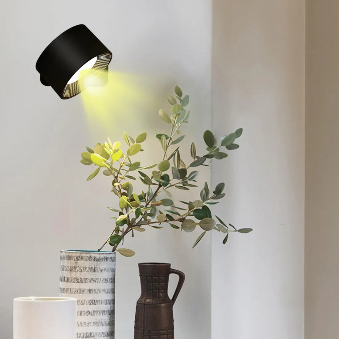 Skanto | Lampada da Parete Ricaricabile Senza Fili 360°