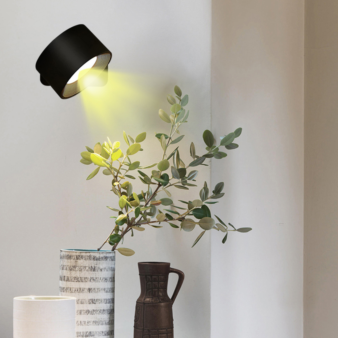 FlexiLamp – Luce da Parete LED Ricaricabile Wireless 360° per Interni ed Esterni