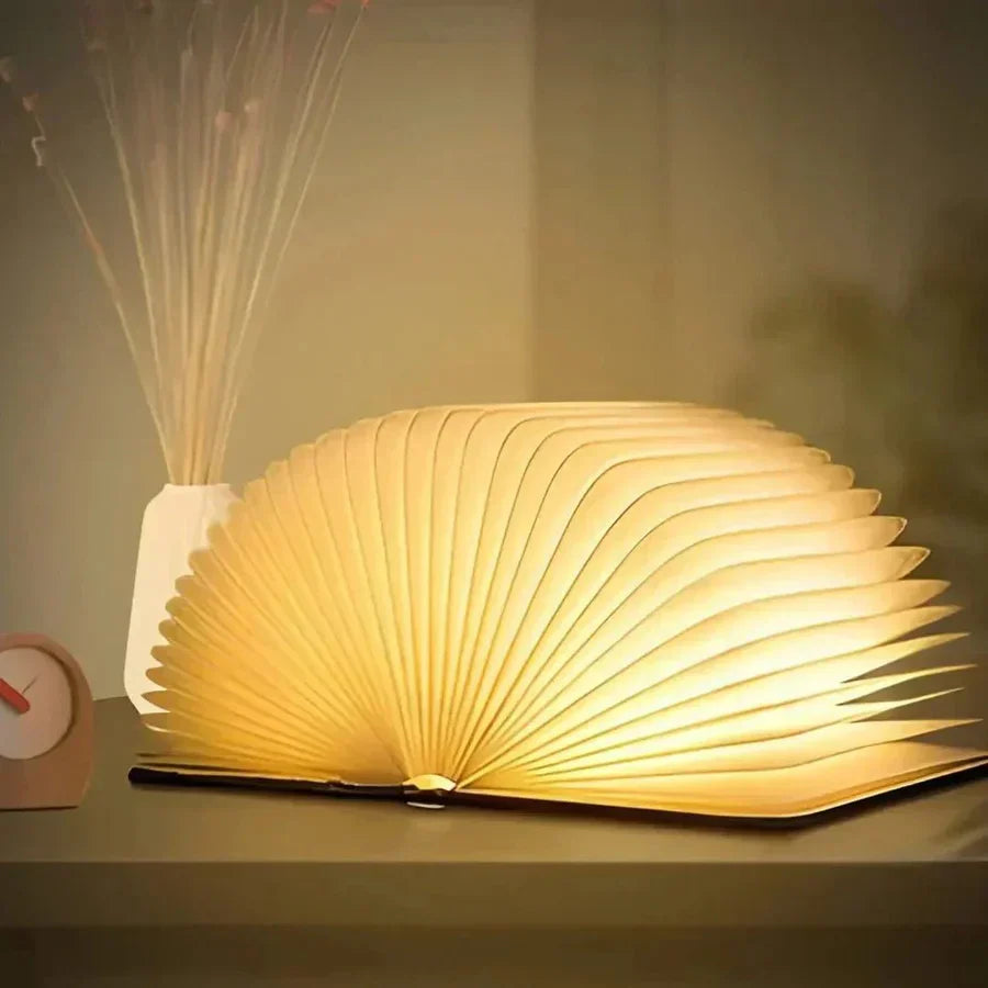 Lampada da libro pieghevole con luce LED calda - StoryGlow