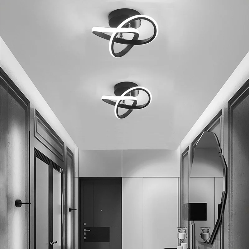 Skanto | Lampada da soffitto con LED e telaio in metallo nero