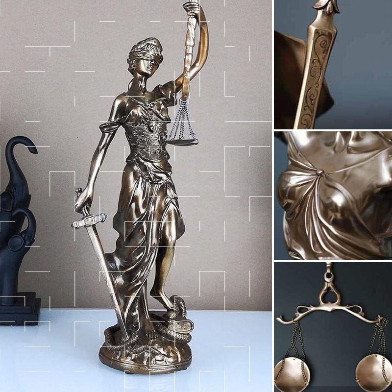 Statua decorativa della Dea della Giustizia