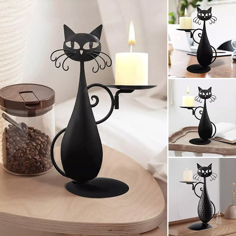 Skanto | Candelabro gatto nero