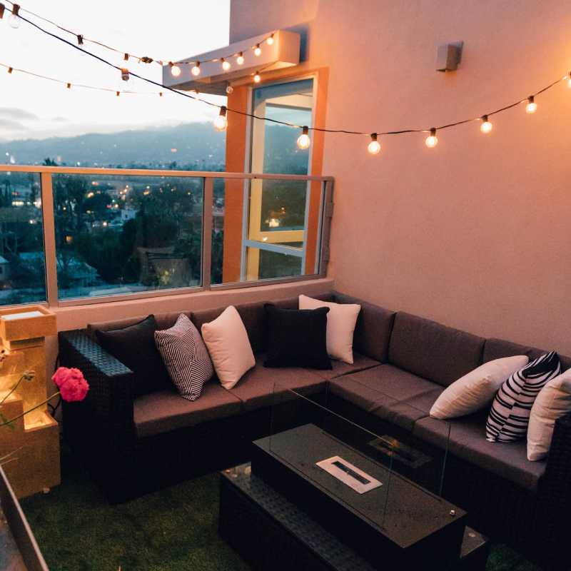 Catena di luci a globi da 25FT con lampadine per interni/esterni impermeabile, luci appese collegate per giardino, veranda, balcone, decorazione per feste