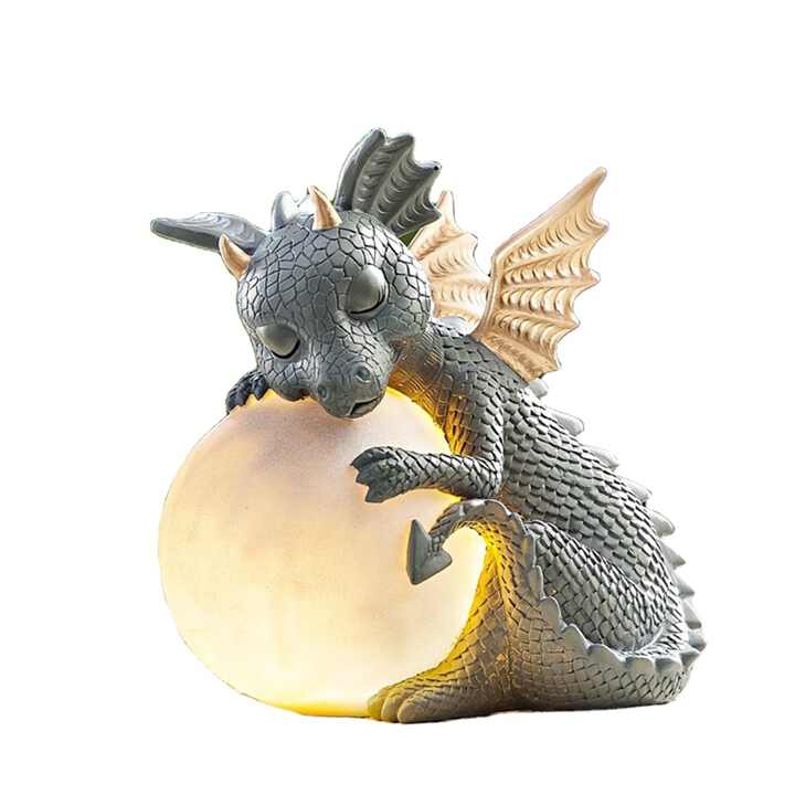 Valique | Lampada da Tavolo Decorativa a Forma di Drago con Controllo Touch, 15 Ore di Autonomia, Interno ed Esterno