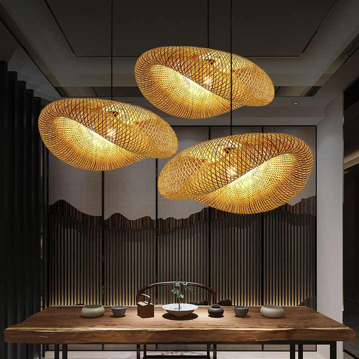Lampada in Bambù Fatta a Mano in Stile Naturale