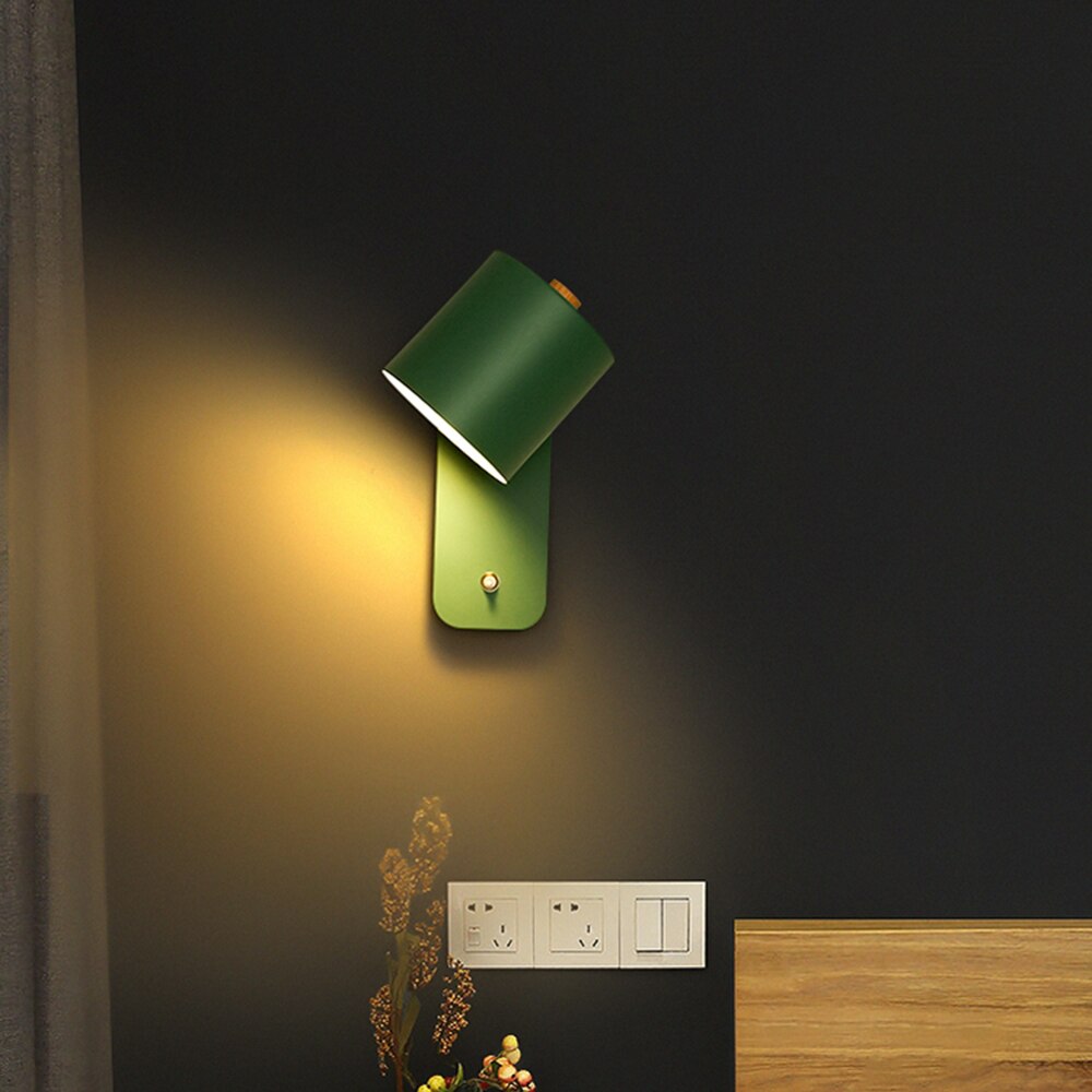 Moderne lampade da parete a LED con interruttore per l'arredamento domestico