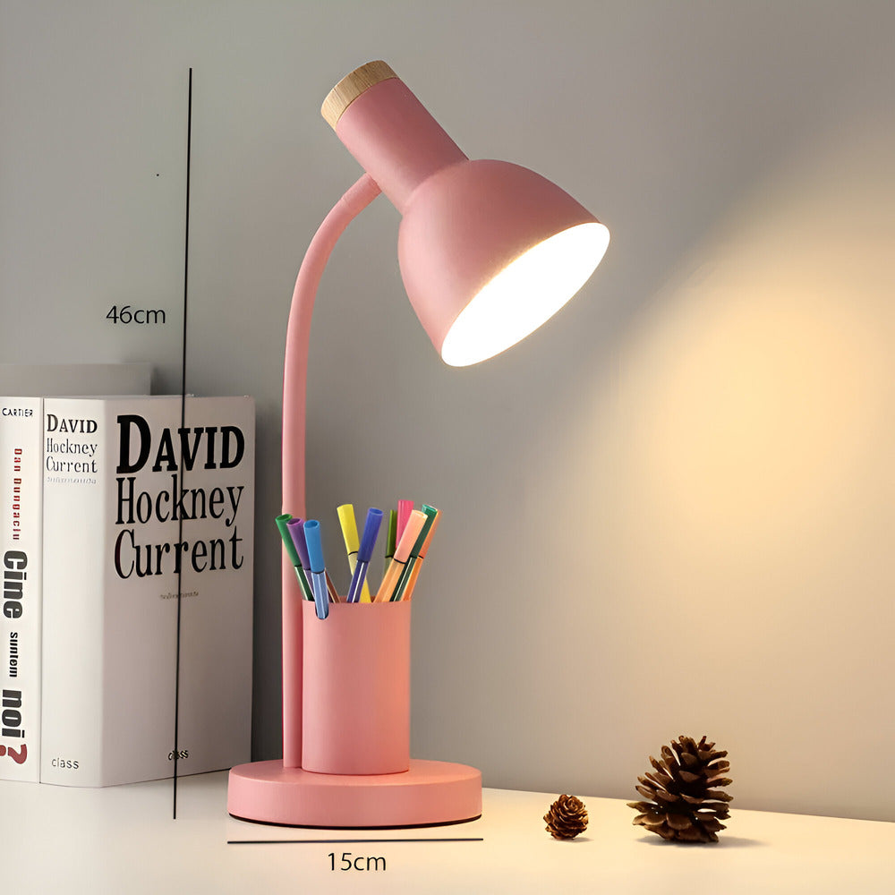 Cressida - Lampada da tavolo LED moderna con portapenne