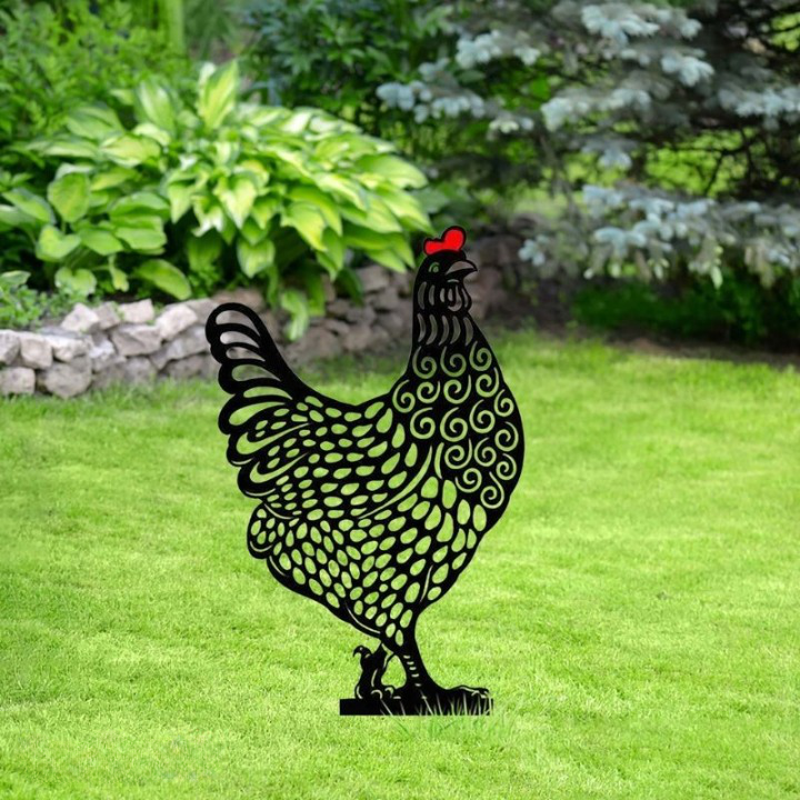 Decorazione da giardino con galline | Resistente alle intemperie | Decorazione esterna | Henscape