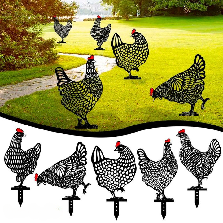 Decorazione da giardino con galline | Resistente alle intemperie | Decorazione esterna | Henscape