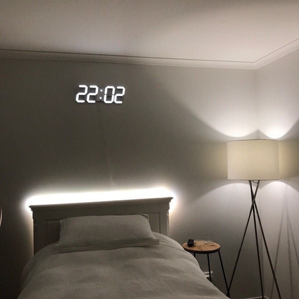 Orologio da Parete LumiSync 3D LED – Orologio Digitale Moderno con Illuminazione Dimmerabile