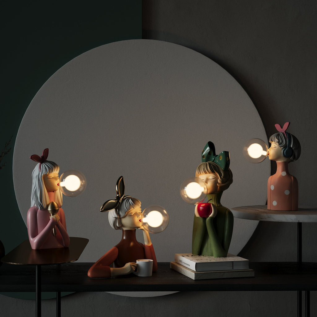 Elegante lampada da tavolo retro per il soggiorno - Illuminazione decorativa fatta a mano
