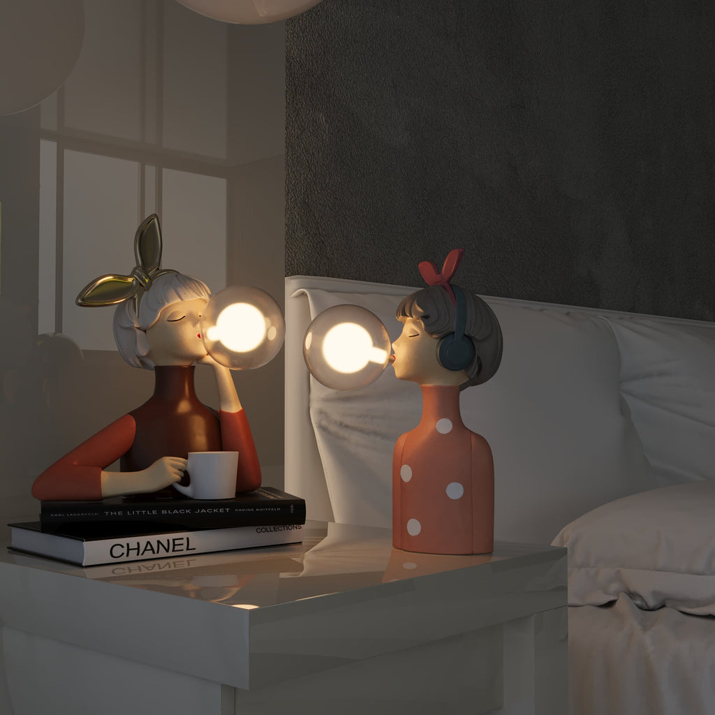 Elegante lampada da tavolo retro per il soggiorno - Illuminazione decorativa fatta a mano