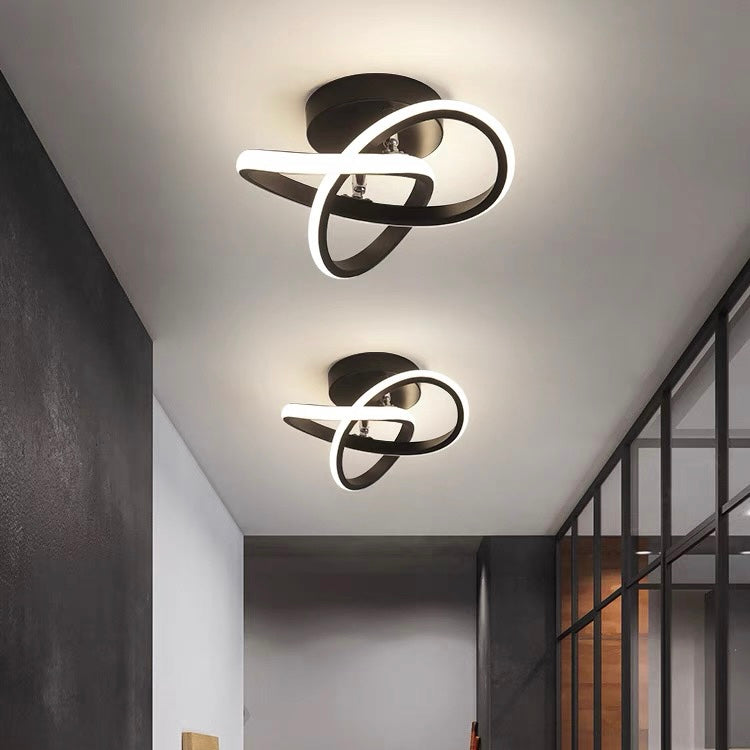 Skanto | Lampada da soffitto con LED e telaio in metallo nero