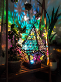 Lampada da tavolo LED in stile Buntglas - LumiAura