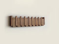 Appendiabiti in legno | Legno massello di noce e acero | 8 ganci da parete | Keystrak