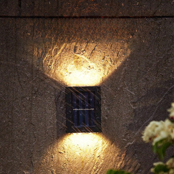 SolarGlow Luxe Lampade da Parete Solari – Senza Fili, Eleganti & Pronte per Serate Calde