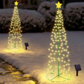 Skanto | SolarGlow Albero di Natale – Illuminazione LED wireless da esterno alimentata da energia solare