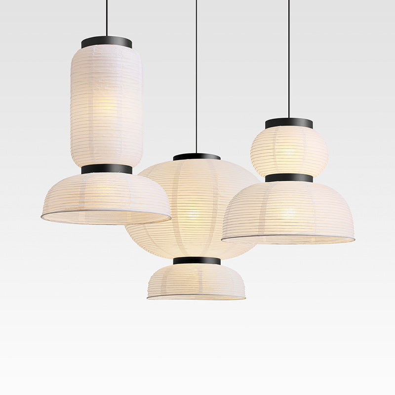 Lampada a Sospensione Wabi Sabi per Soggiorno con Altezza Regolabile – Metallica e Tessile, Illuminazione Ideale per il Tavolo