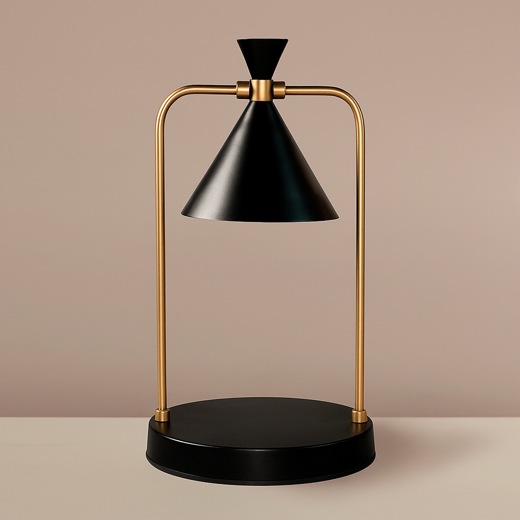 Lampada Riscaldante per Candele Elettrica con Struttura in Metallo e Paralume a Cono