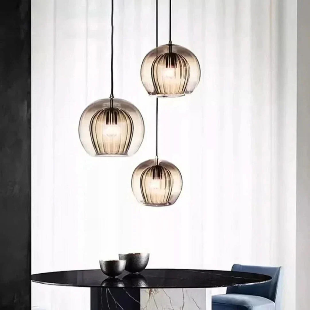 Skanto | TimberGlow - Lampada a sospensione in vetro moderno