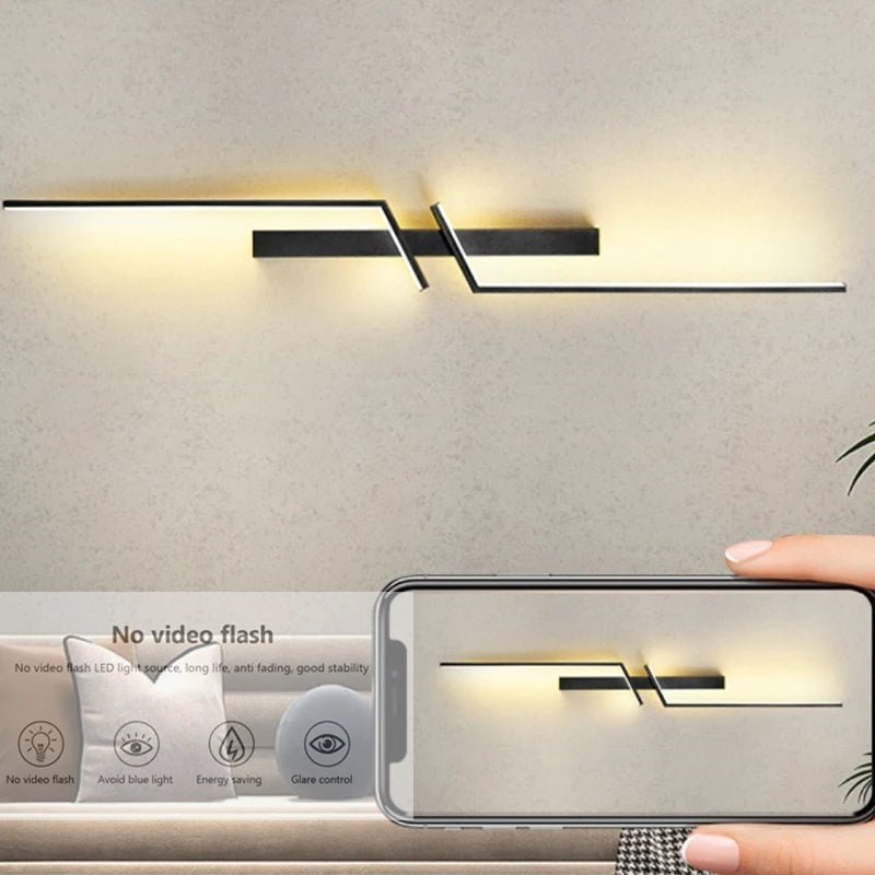 Skanto | Lampada da parete LED creativa con design a strisce | Design moderno e luce dimmerabile in 3 colori