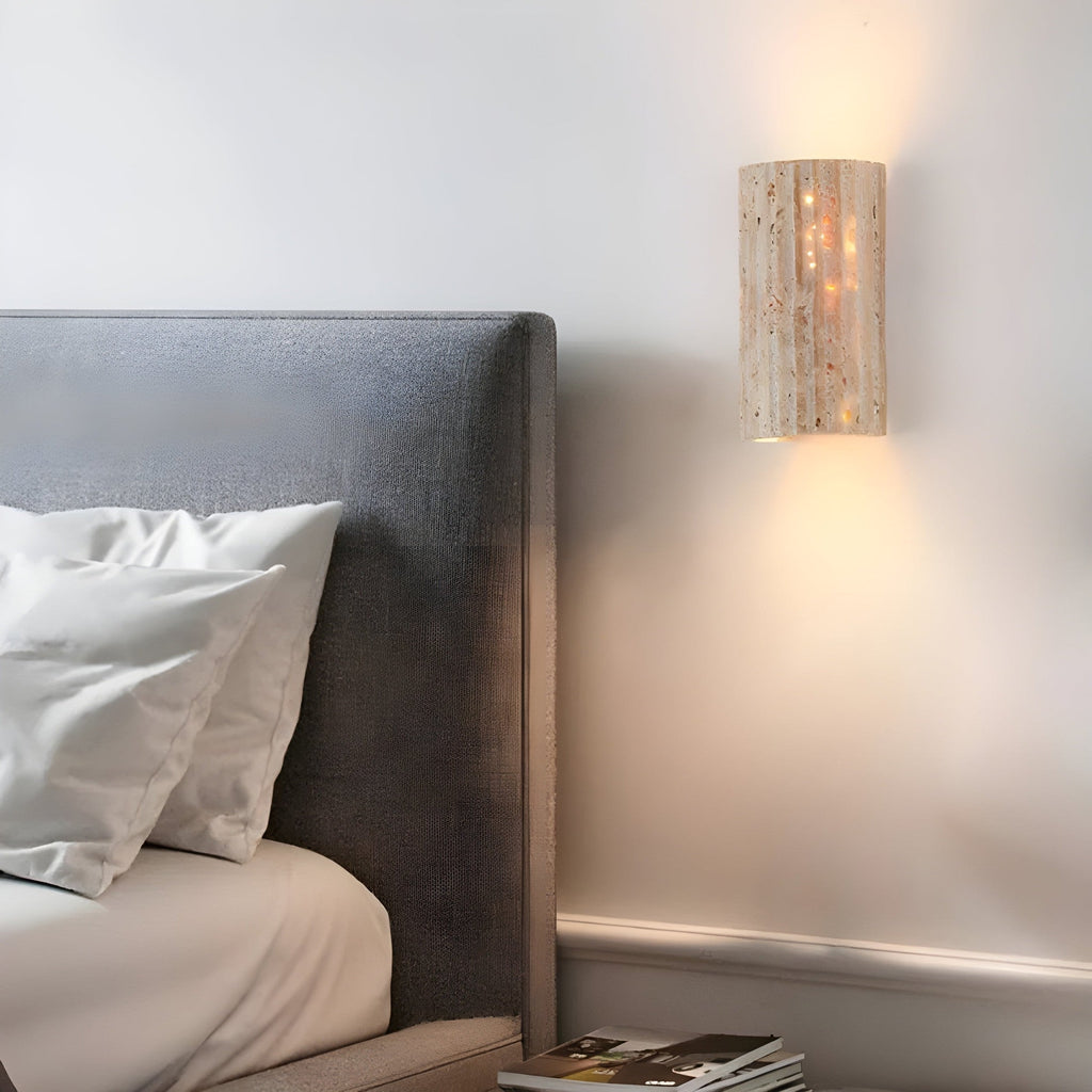 Lampada da parete in pietra naturale per interni eleganti