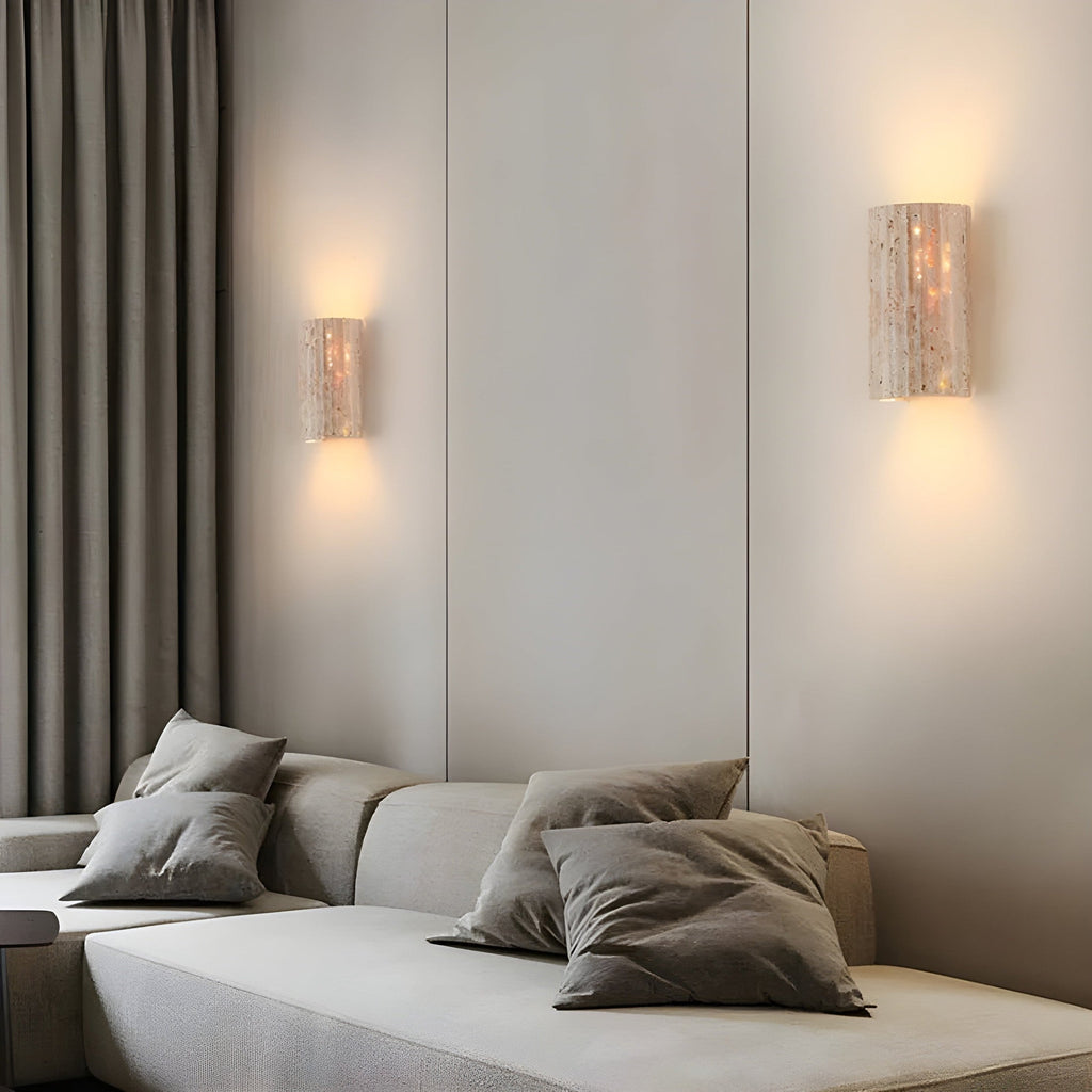 Lampada da parete in pietra naturale per interni eleganti