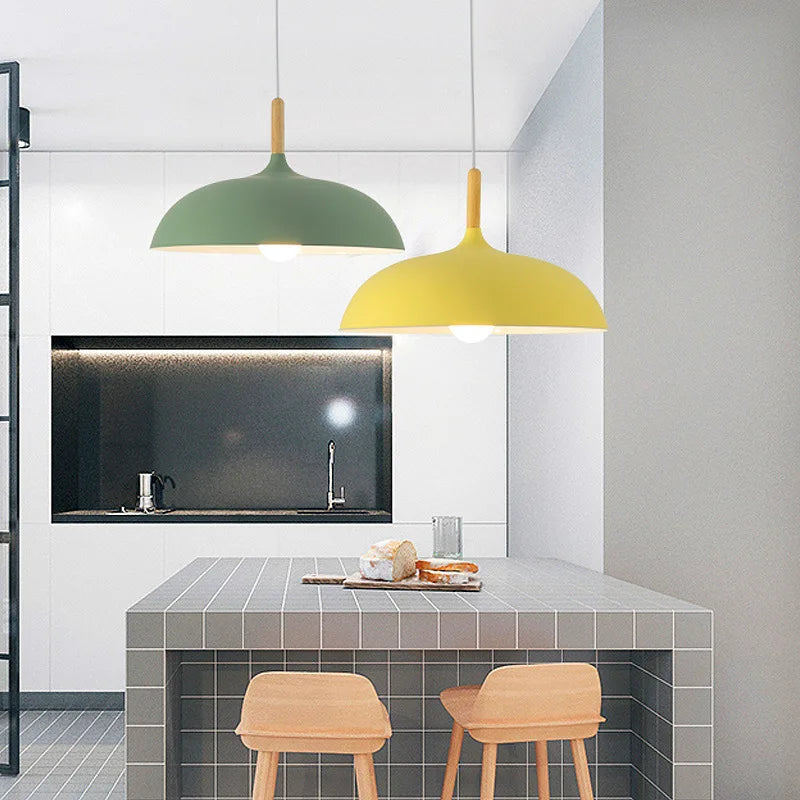 Lampada da soffitto in legno di quercia con design nordico – Plafoniera LED in legno