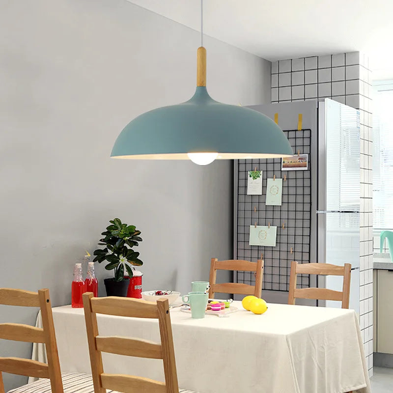 Lampada da soffitto in legno di quercia con design nordico – Plafoniera LED in legno