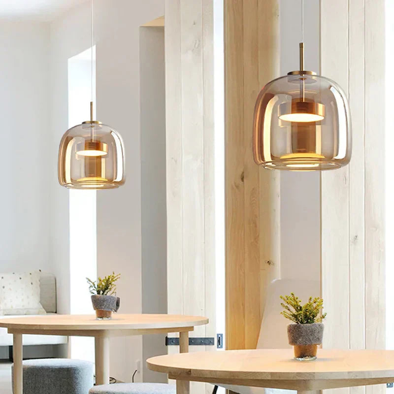 CrystalGlow Pendant Light - elegante lampada a sospensione in vetro trasparente