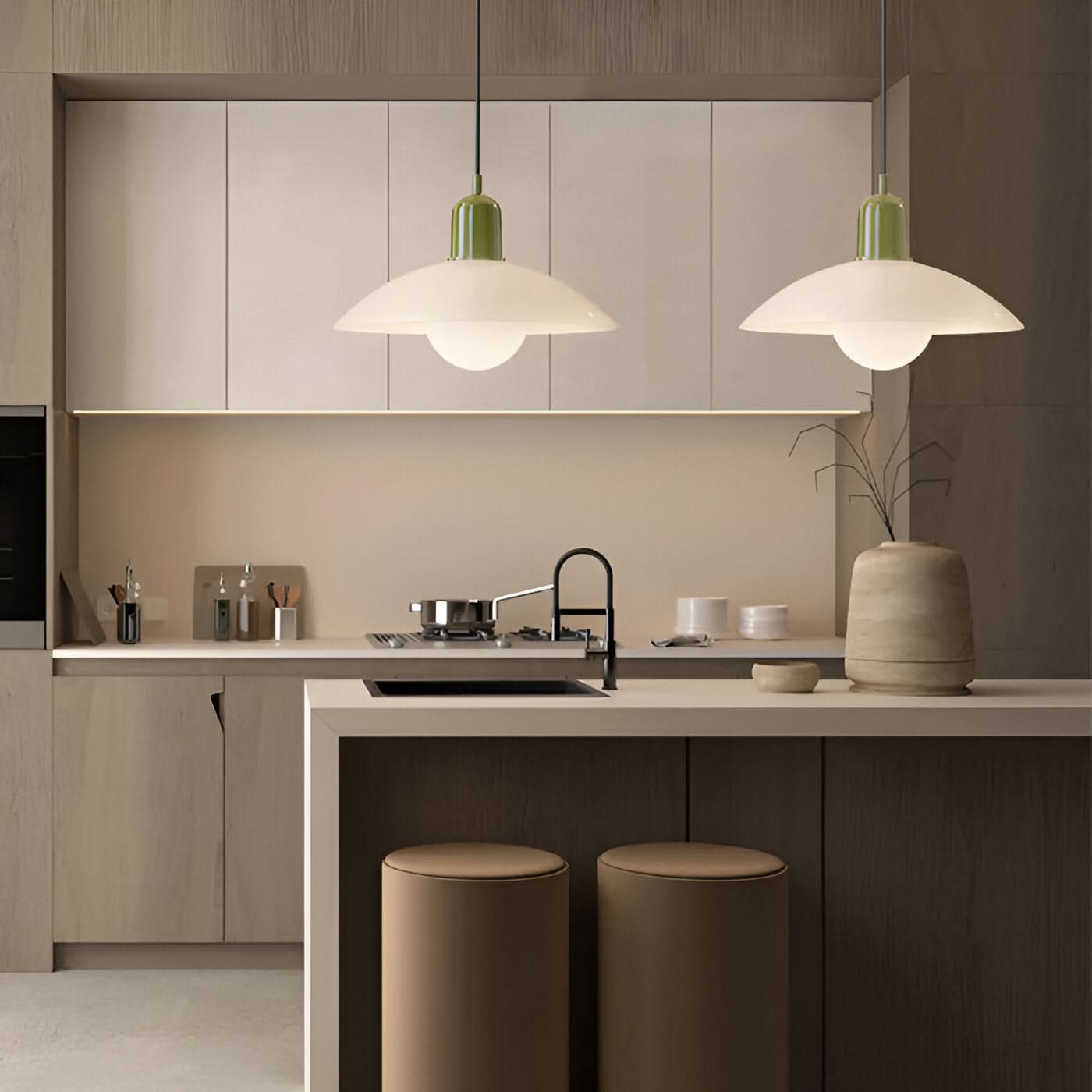Moderno Lampadario Macaron Bauhaus – Ombra in Ferro