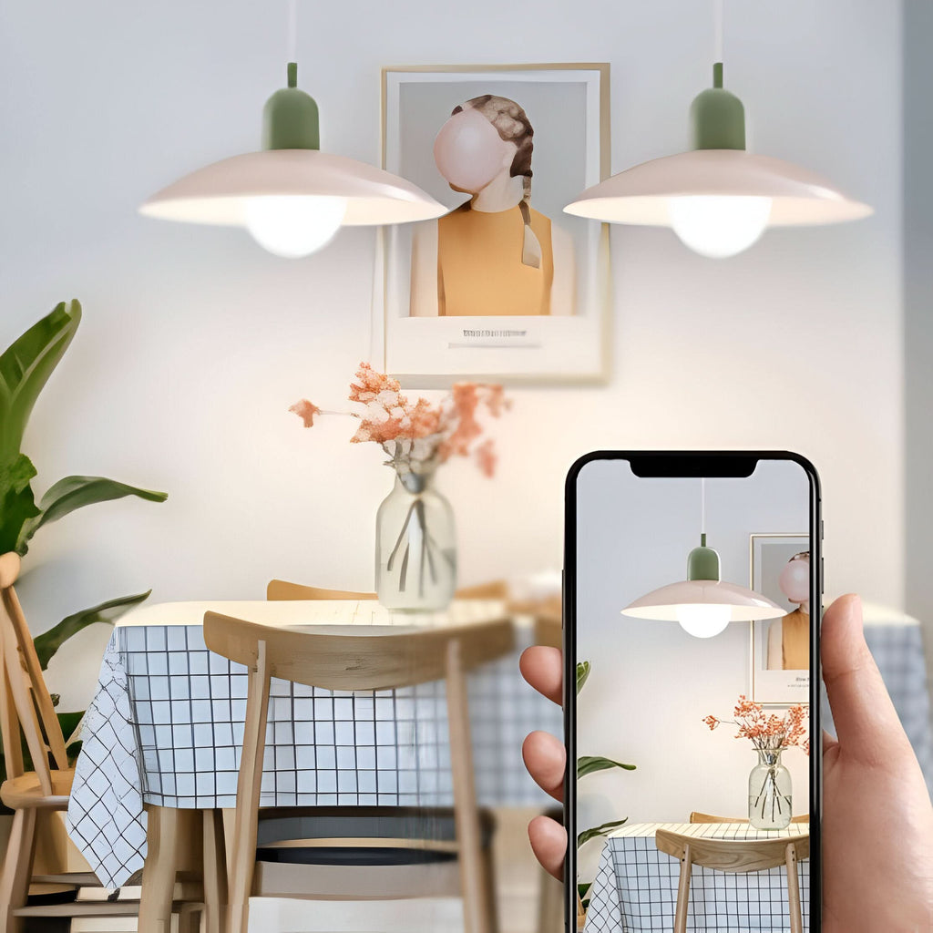 Moderno Lampadario Macaron Bauhaus – Ombra in Ferro