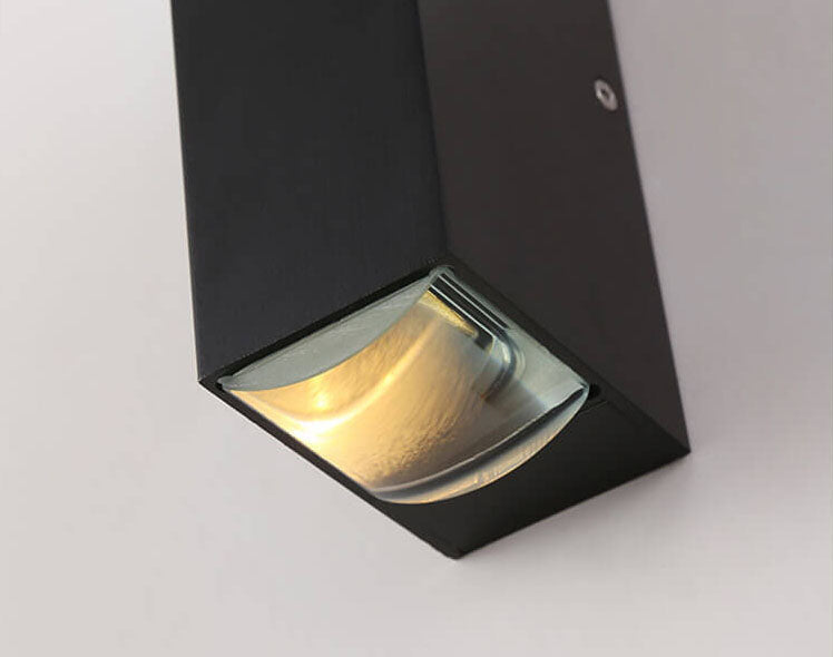 Moderno Faro LED Impermeabile per Esterni  Applique Rettangolare Su/Giù in Alluminio