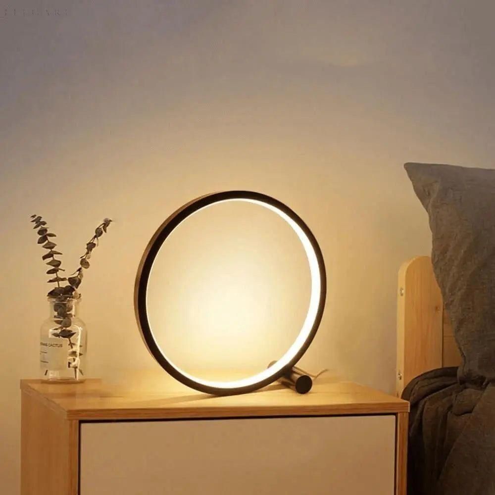 Lampada da Scrivania LED Dimmerabile a Forma di Anello