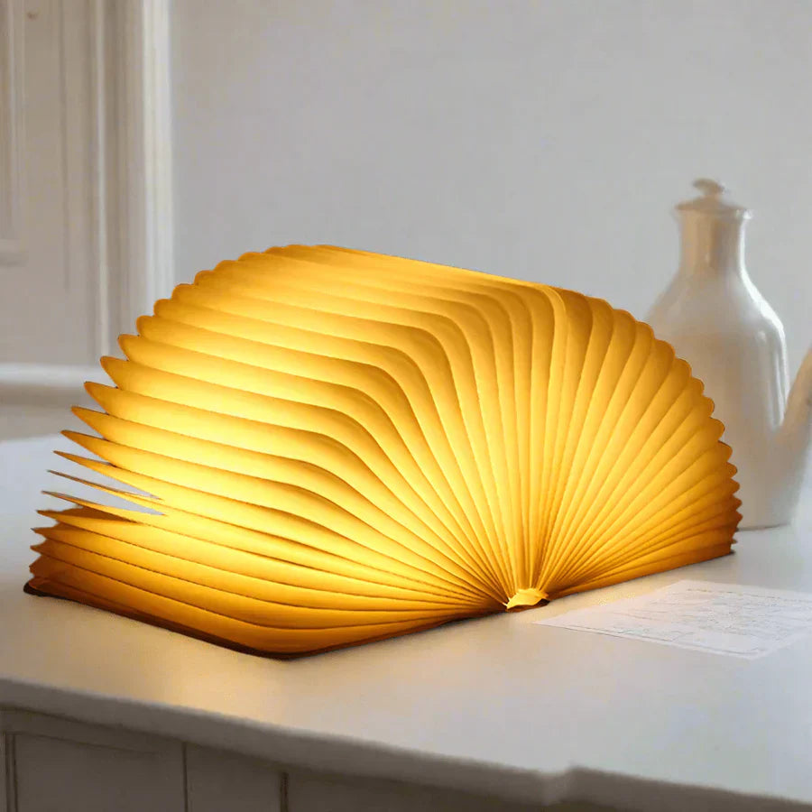 Lampada da libro pieghevole con luce LED calda - StoryGlow