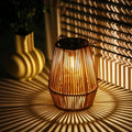 Lanterna Solare in Rattan | Luce LED Calda, automatica | Impermeabile | SolaraWeave