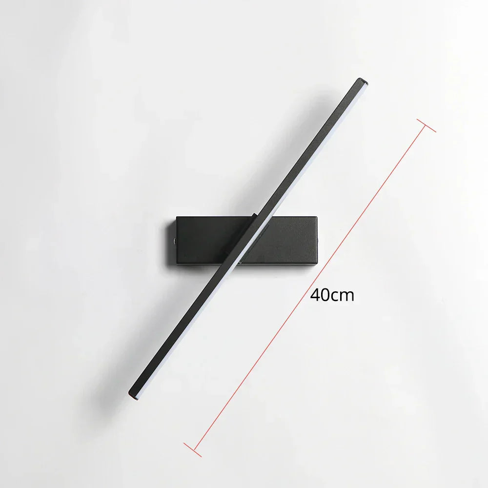 Lampada da parete moderna girevole per camera da letto - portalampada a LED regolabile