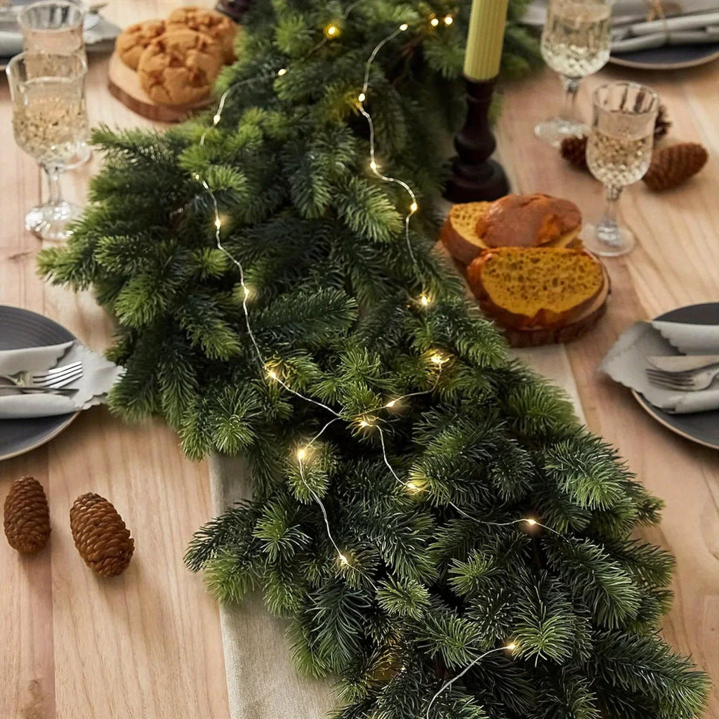 Skanto | LightLux | Ghirlanda di Pino Artificiale con Illuminazione LED
