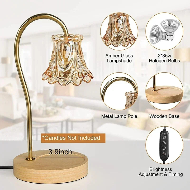 Skanto | Lampada Riscaldante per Candele a Forma di Fiore